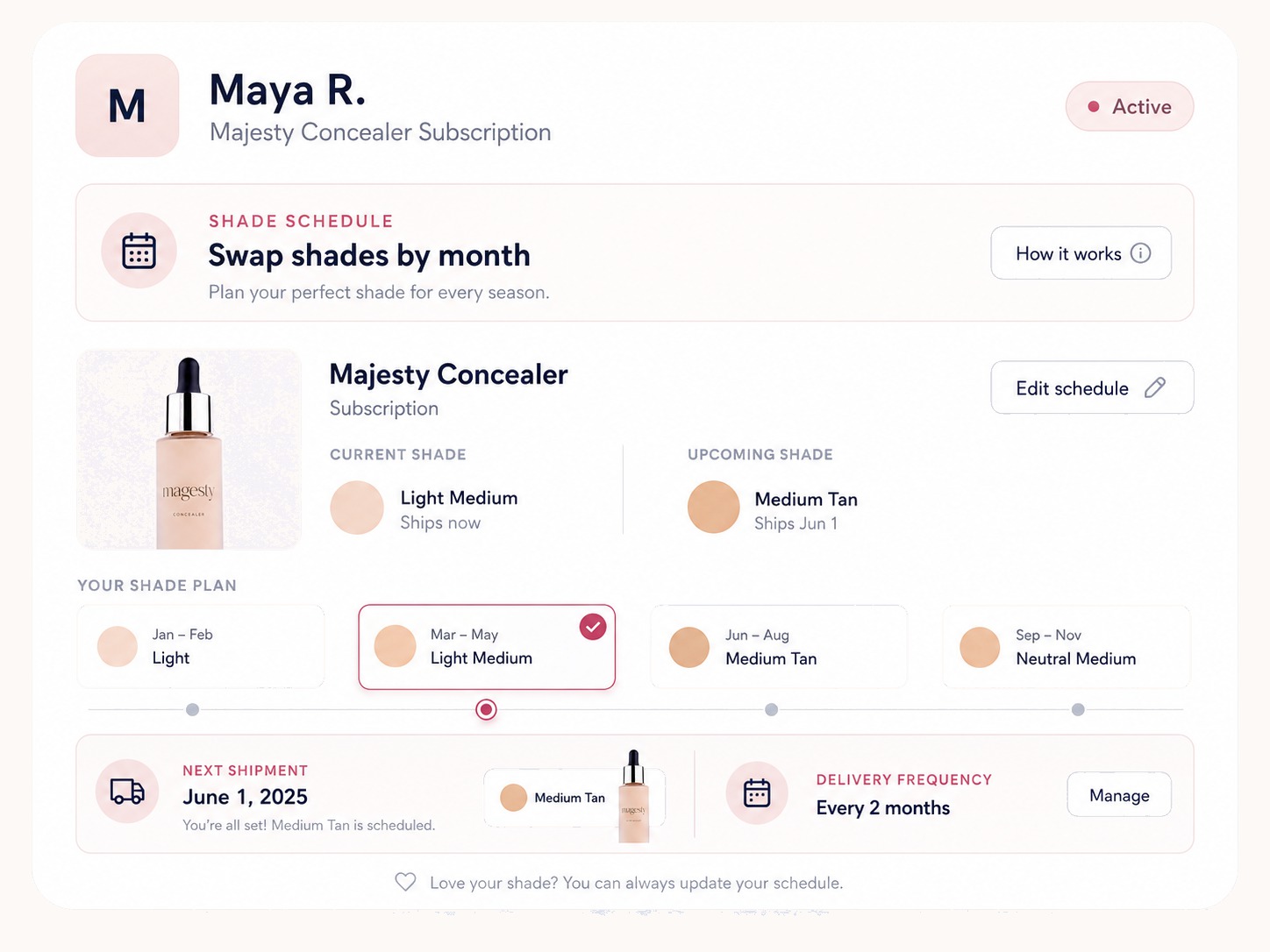 Beauty routine close-up